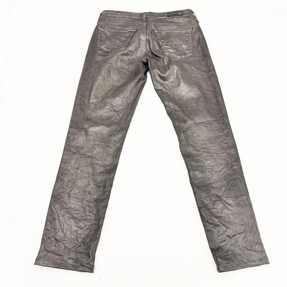 AG The Legging Ankle Super Skinny Ankle Dark Gray Coated Pants Size 27 - Picture 3 of 8
